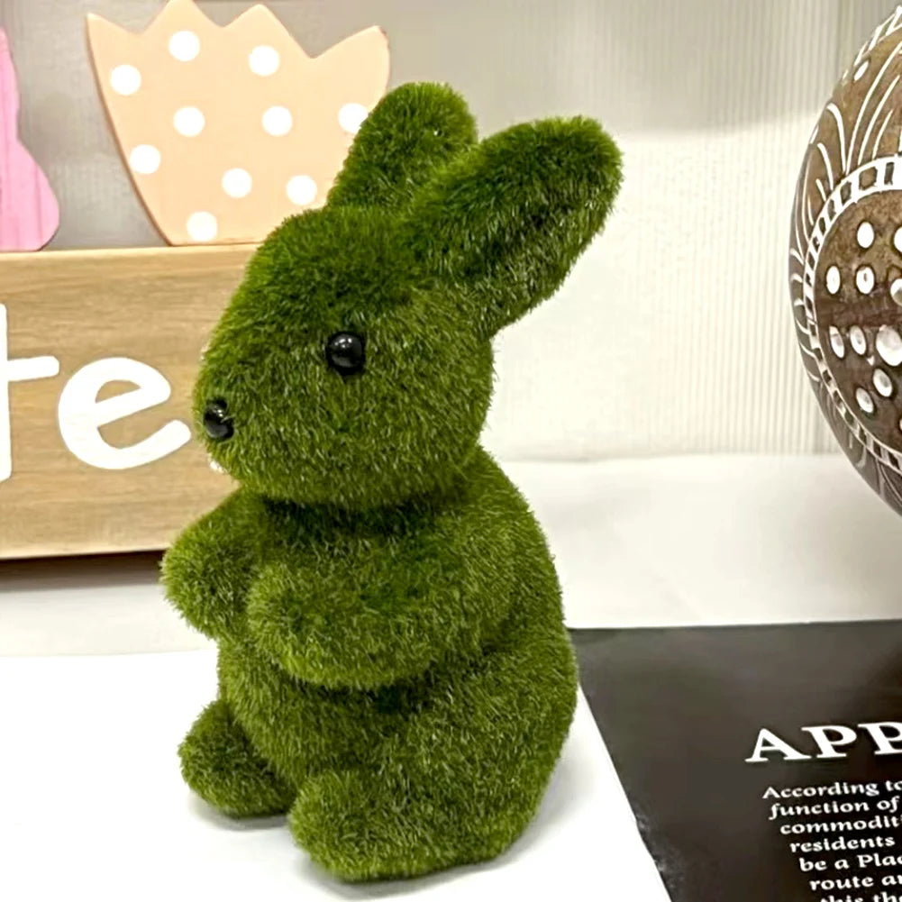 1 Set Simulation Flocking Rabbit Ornament Garden Courtyard Decoration