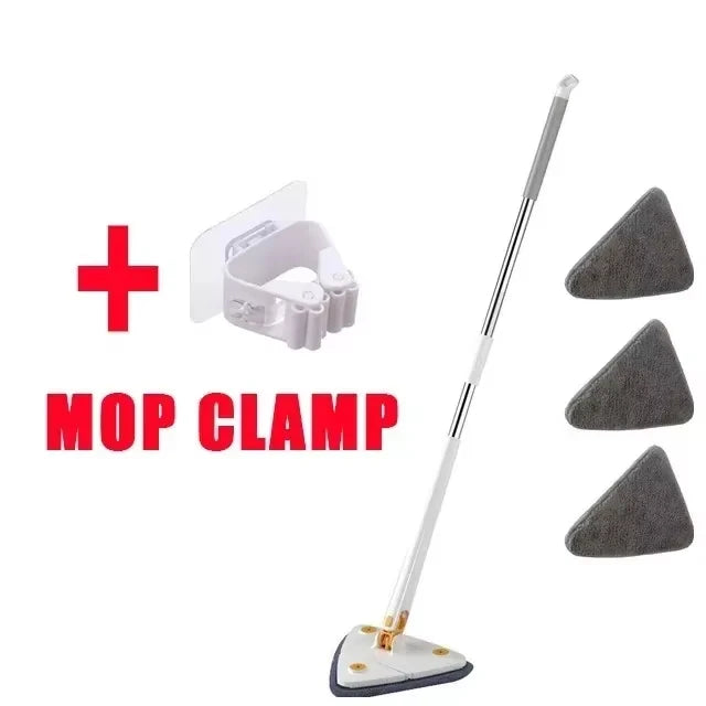 Rotatable Telescopic Triangle Mop 360° Spin Squeeze For Home Floor Ceiling