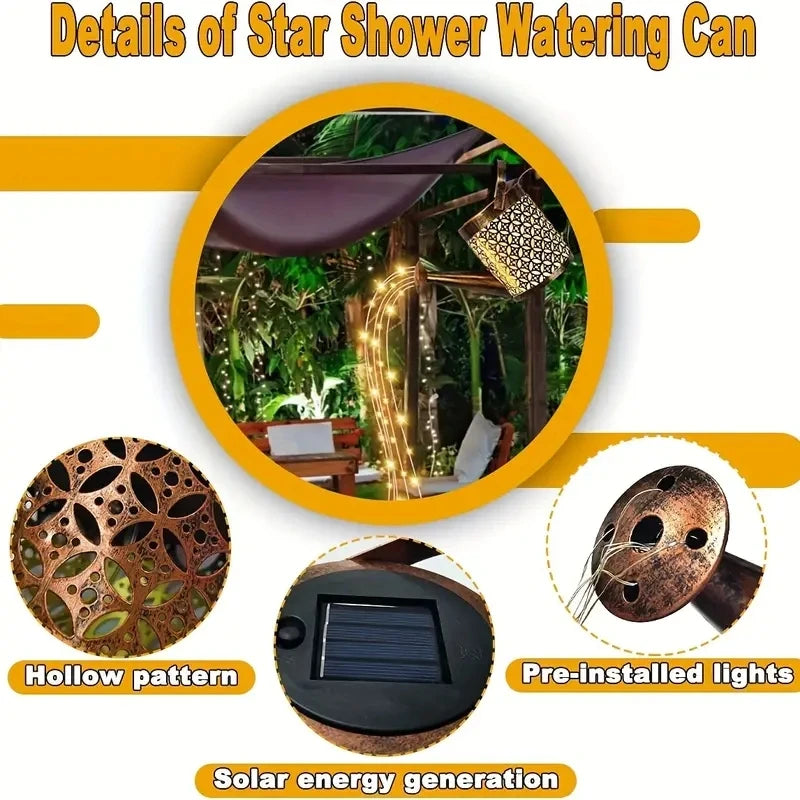 Waterproof Solar Watering Can With Lights