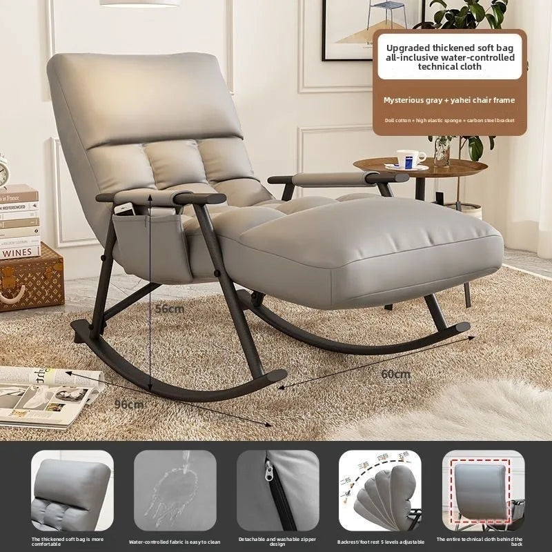 Sofa rocking chair, home balcony bedroom single sofa chair