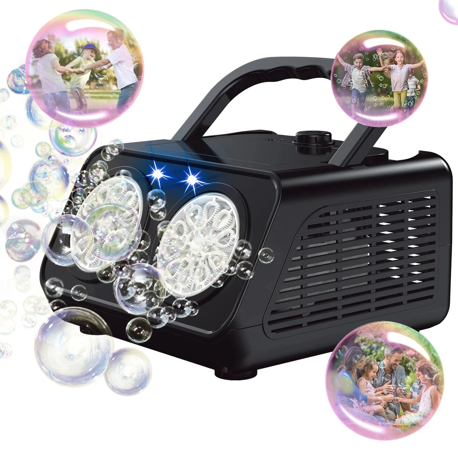 Automatic Bubble Machine Upgrade Bubble Blower with 2 Fans 20000+ Bubbles Per Minute