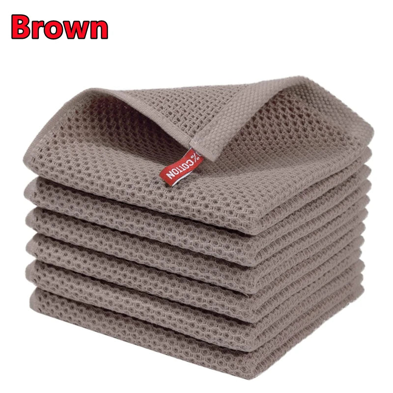 100% Cotton Ultra Soft Absorbent Kitchen Towel Household Cleaning Cloth Dish Rag