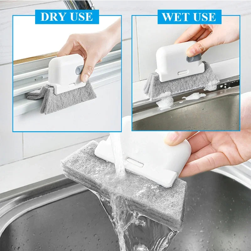 Household cleaning tool for window track, scouring Door track pad gap cleaner