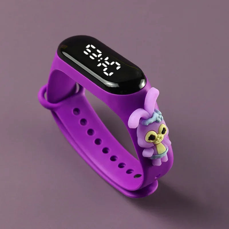 Disney Stitch Spider Man Cartoon Waterproof Watches For Kids LED Electronic Sport Watch