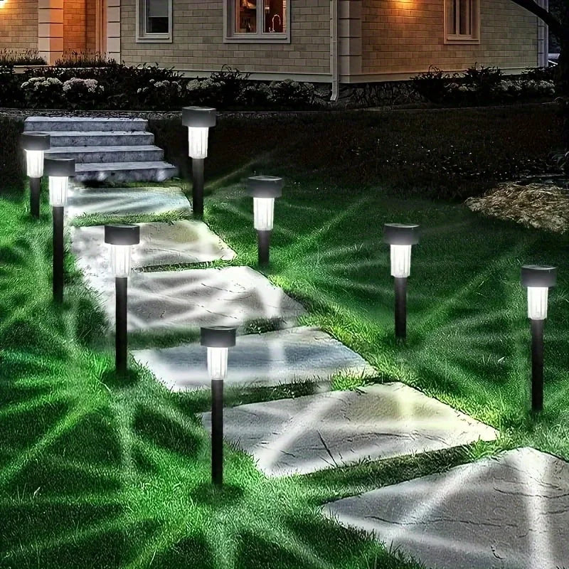 10PCS Solar Lights Powered By Nickel Batteries, Semi Embedded for Lawns and Gardens