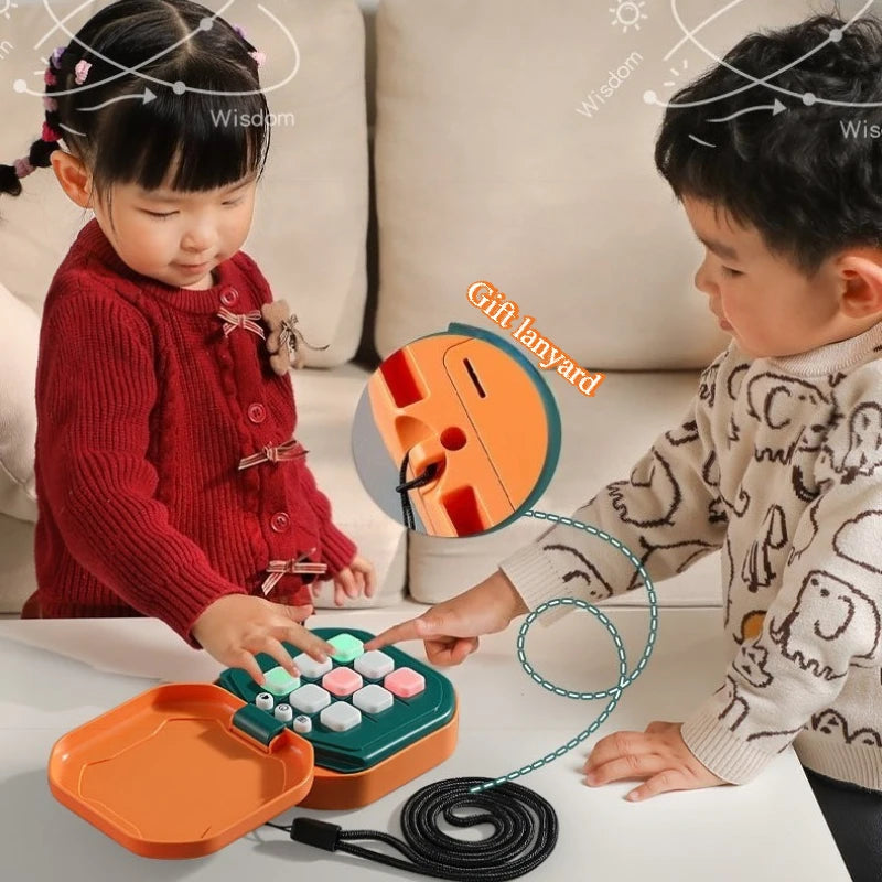 Tic-Tac-Toe Board Multifunctional Electronic Games Montessori Puzzle Table Game