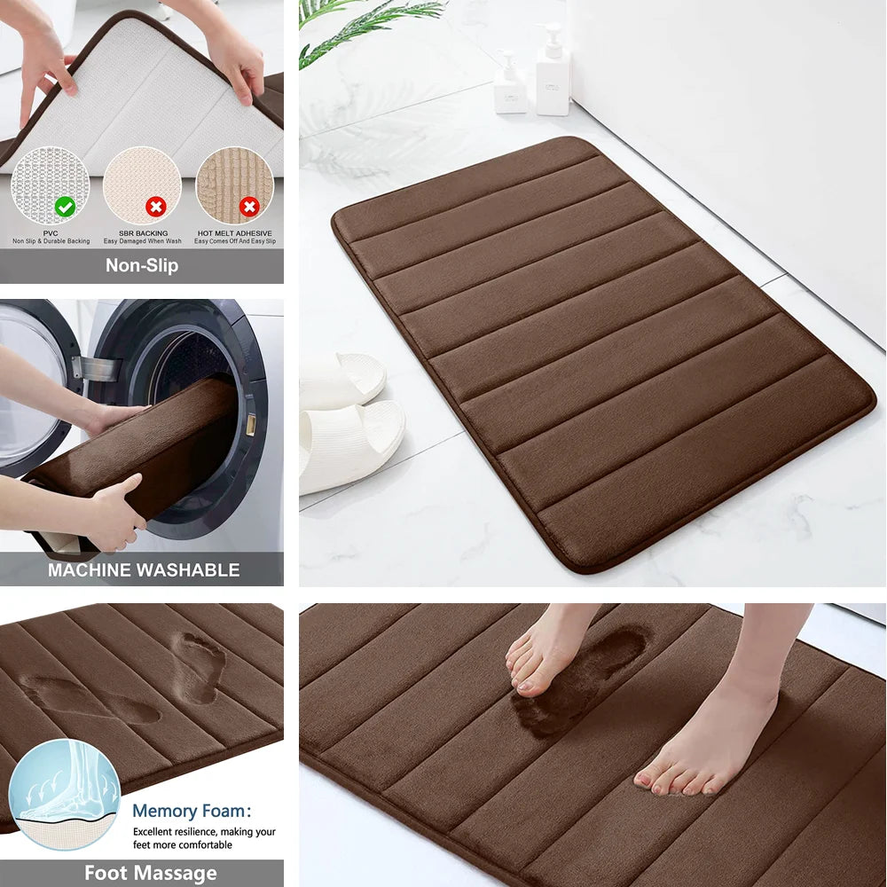 Super Absorbent Memory Foam Bath Mat