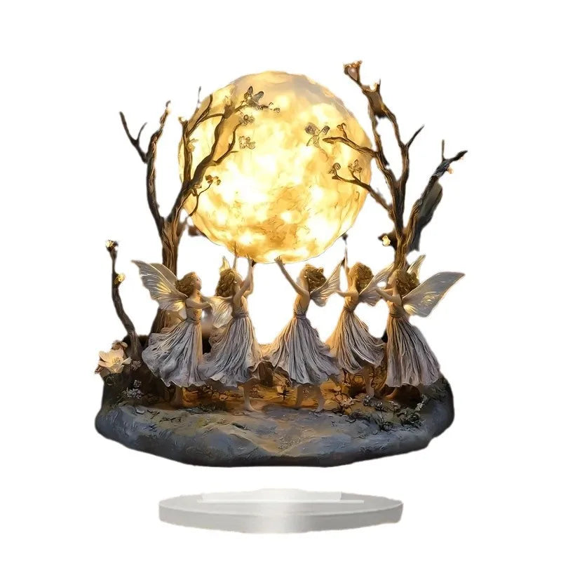 Bohemian Style Acrylic Fairy and Moon Tabletop Decor
