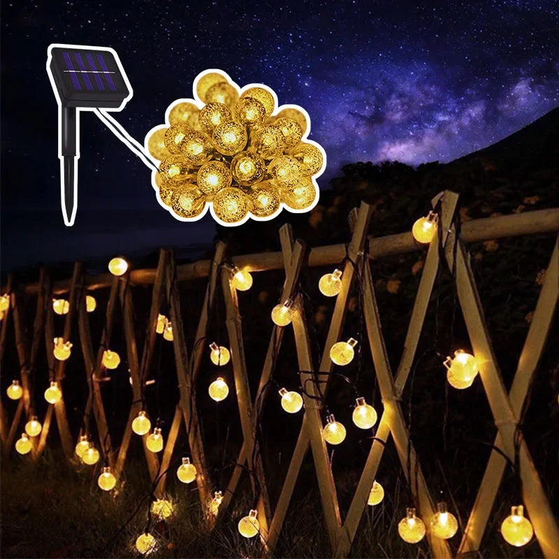 Illuminate Outdoors with Solar Crystal Globe Ball Fairy Lamps