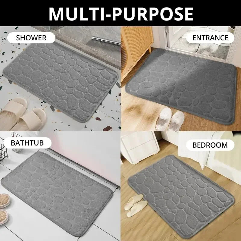 Memory Foam Embossed Velvet Carpet Mat