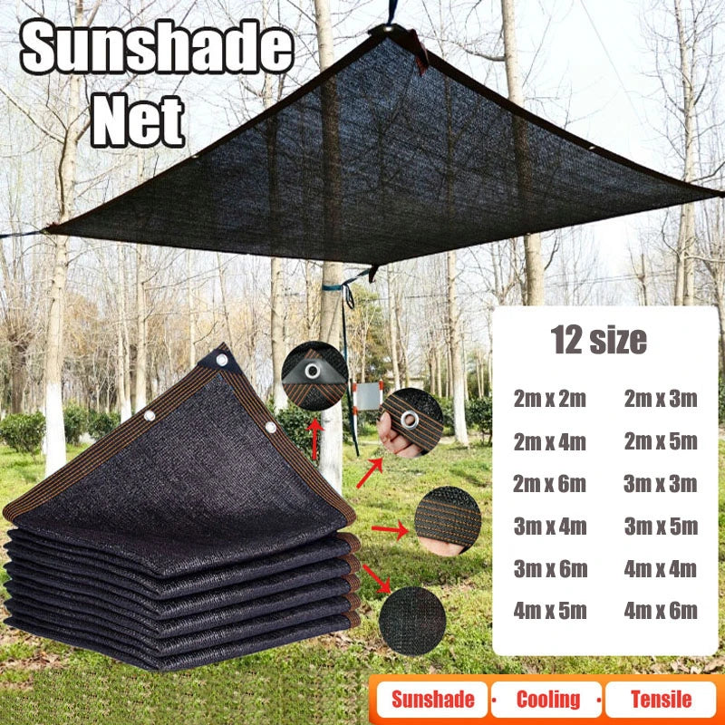 12PIN Sunshade Net Shading 70~80% Greenhouse Cover Mesh Fence Screen