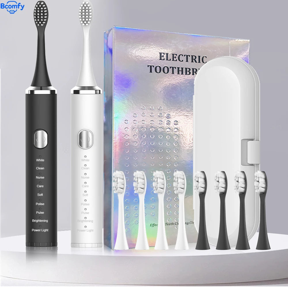 Electric Ultrasonic Toothbrush 8 High-Precision Brushing Modes Rechargeable Tooth Cleaner