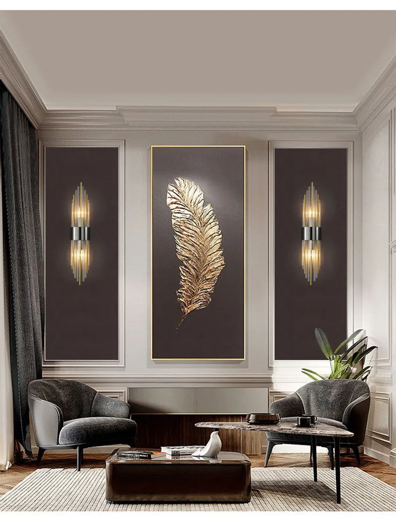 Luxury Wall Lamp Modern LED Gold Wall Light Indoor Lighting Wall Sconce Home Decoration