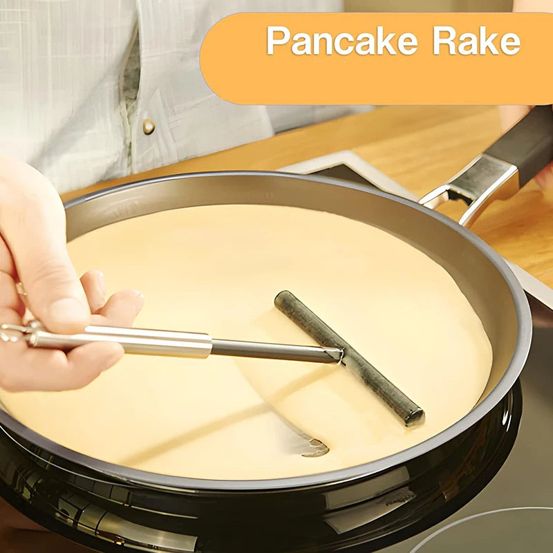 Stainless Steel French Crepe Spreader and Spatula Kit Pancake Cooking Tools