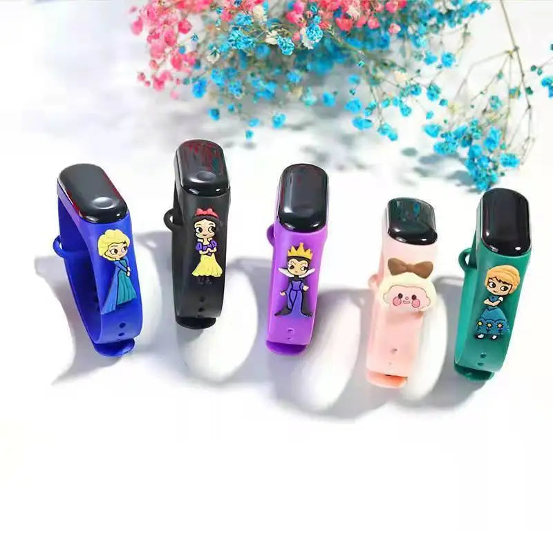 Disney Stitch Spider Man Cartoon Waterproof Watches For Kids LED Electronic Sport Watch