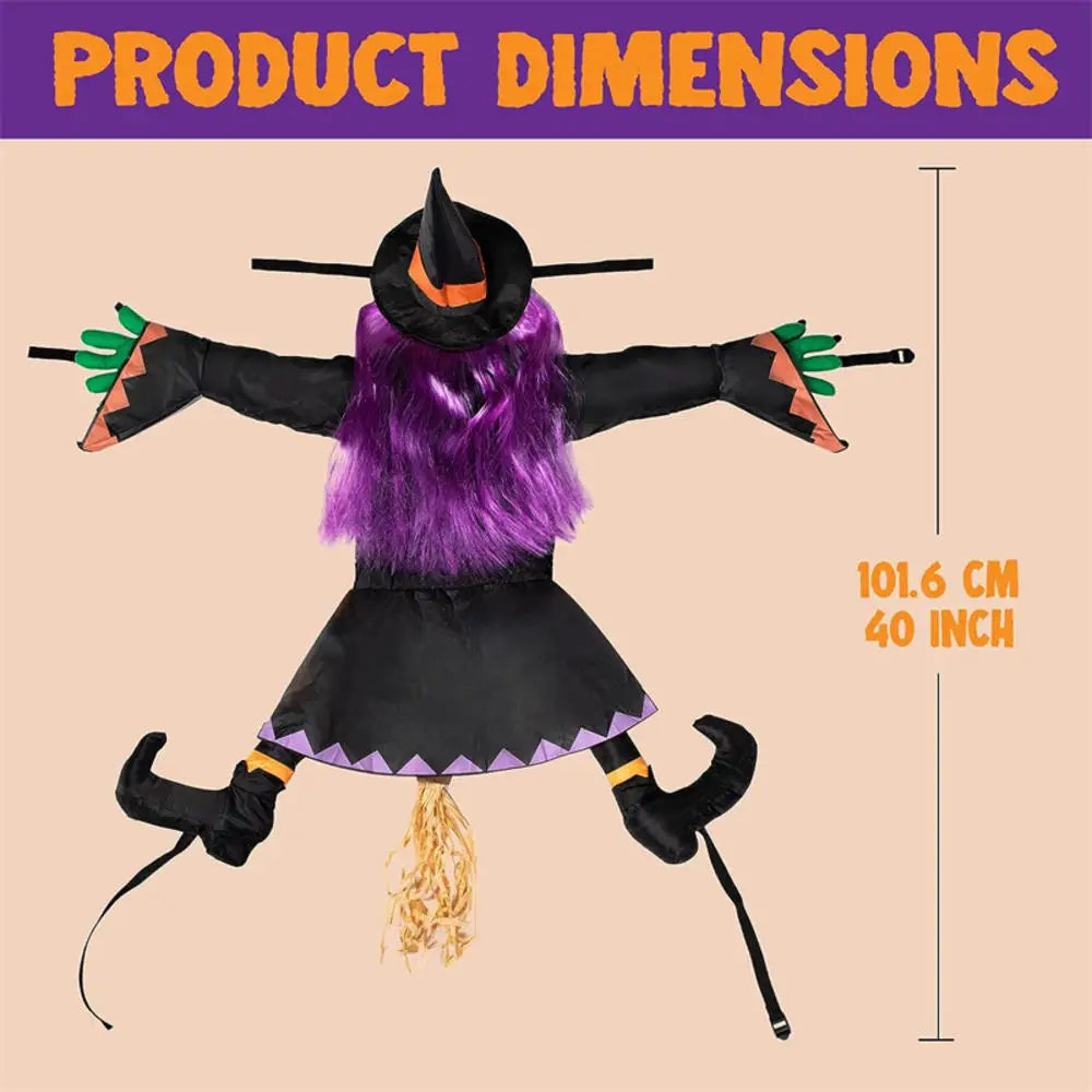Halloween Crashing Witch Into Tree Outdoor Decoration Classic Flying Witch Pendant