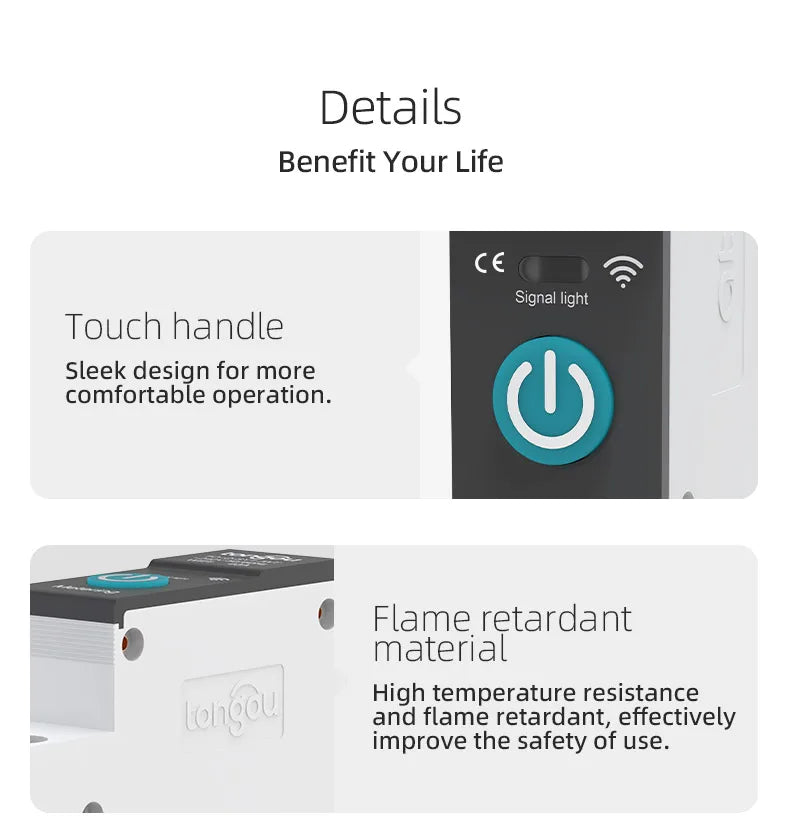 Wifi Smart Circuit Breaker Switch With Metering remote control