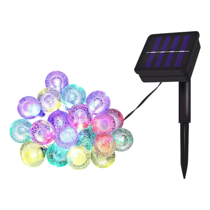 Illuminate Outdoors with Solar Crystal Globe Ball Fairy Lamps