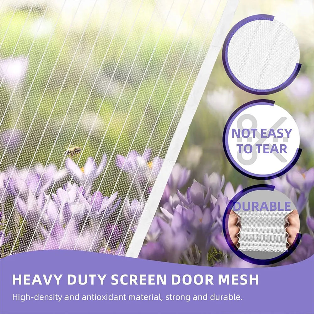 No Punching Magnetic Anti Insects Automatic Ventilation Screen Door Curtain