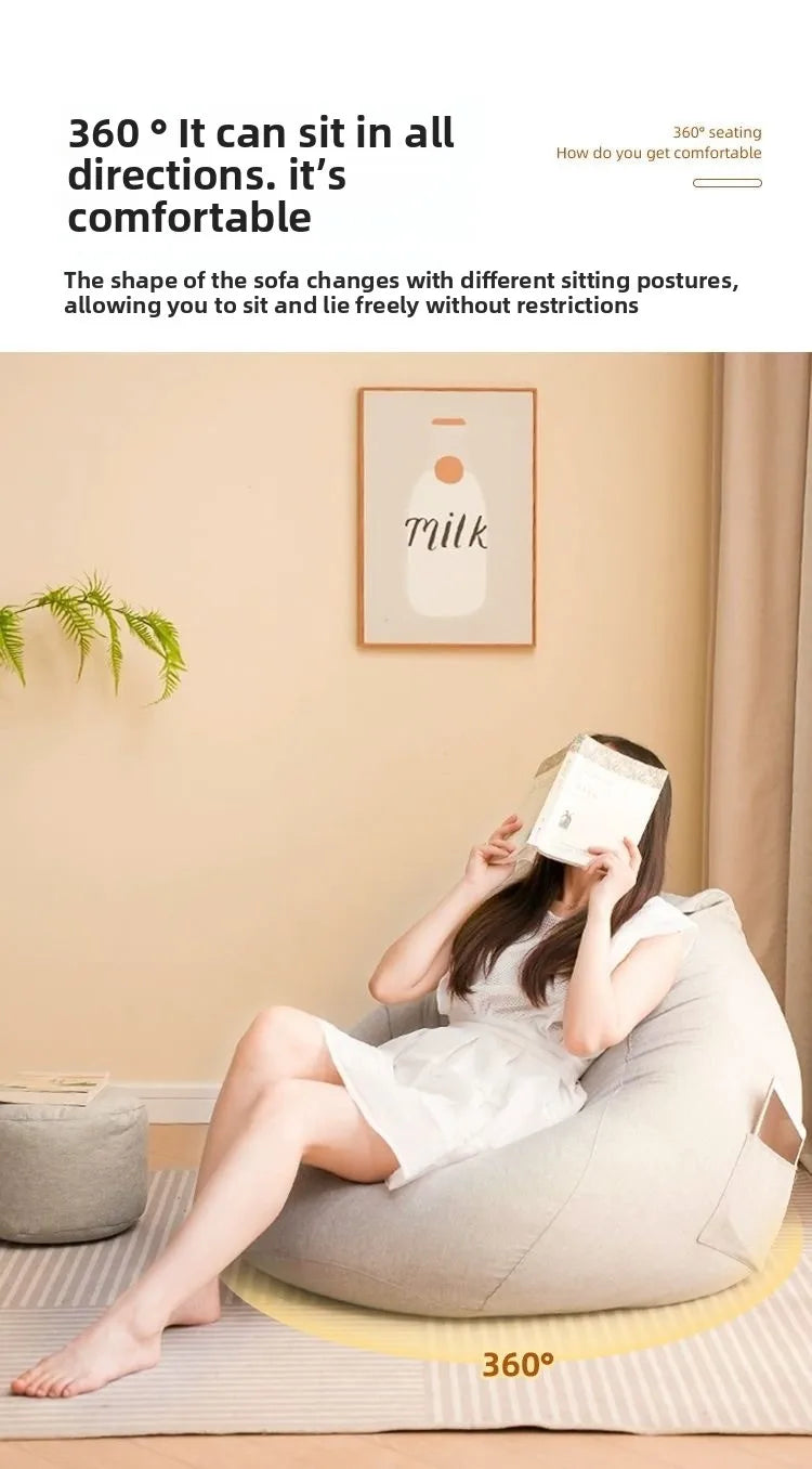 Lazy Sofa Bean Bag Tatami Living Room Recliner Small Apartment Leisure Chair