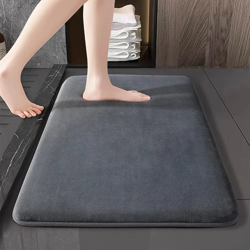 Super absorbent floor mat, bath mat, door mat anti slip coral velvet