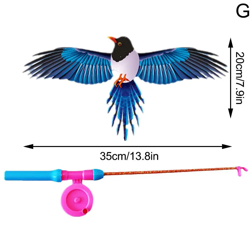 Outdoor Toys Kite Hand Brake Fishing Rod Butterflies For Kids