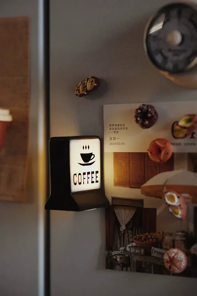 6 Styles 711 Store Light Sign Coffee Shop Magnetic Refrigerator Stickers