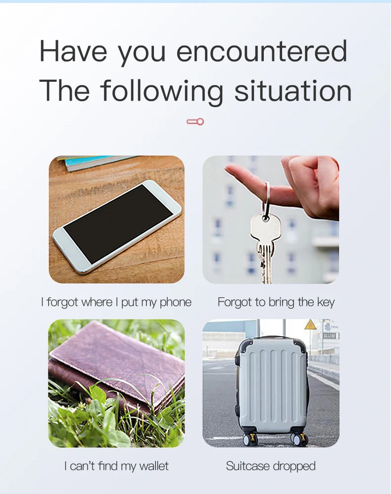 Mini GPS Locator AntiLost Alarm Wallet Keychain Bluetooth-Compatible Tracer