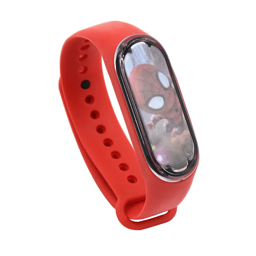 Disney Stitch Spider Man Cartoon Waterproof Watches For Kids LED Electronic Sport Watch