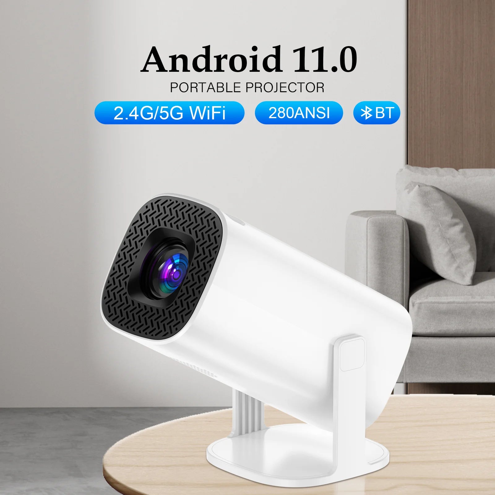 Smart Android 1280*720P Home Cinema Portable Projector
