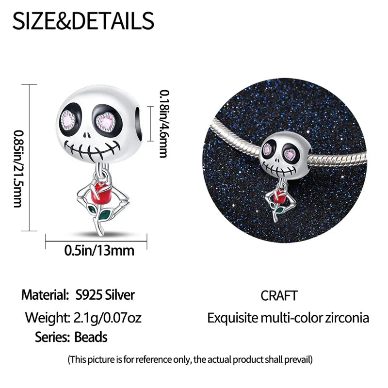 925 Silver Halloween Boutique Pendant Fit Original Bracelet Charm Necklace