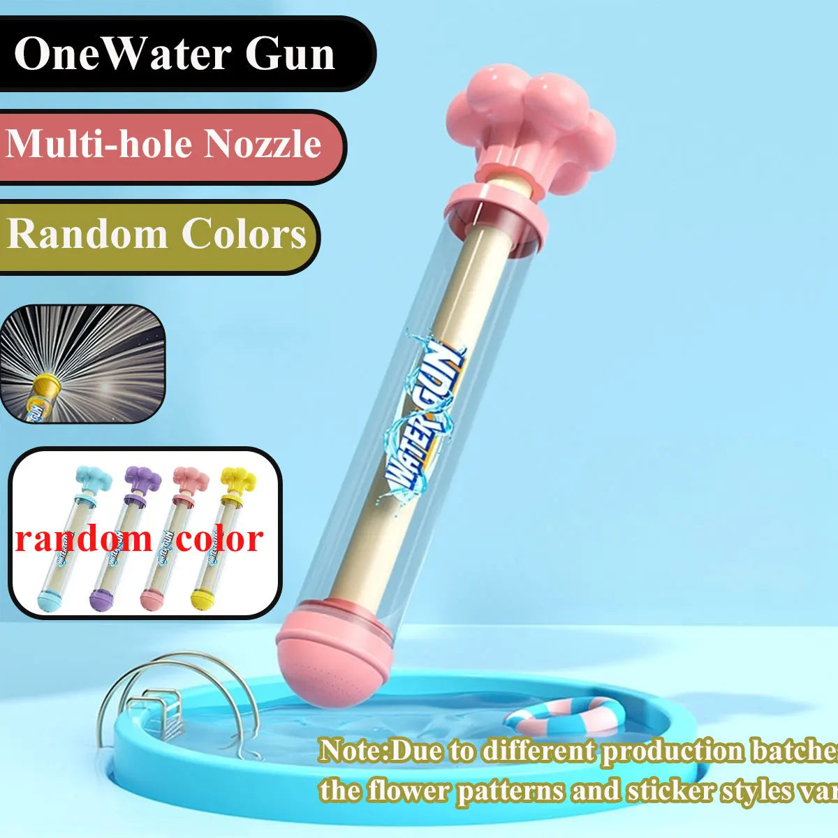 Water Guns for Kids Squirt 3 Types of Nozzles Water Blaster Pistol