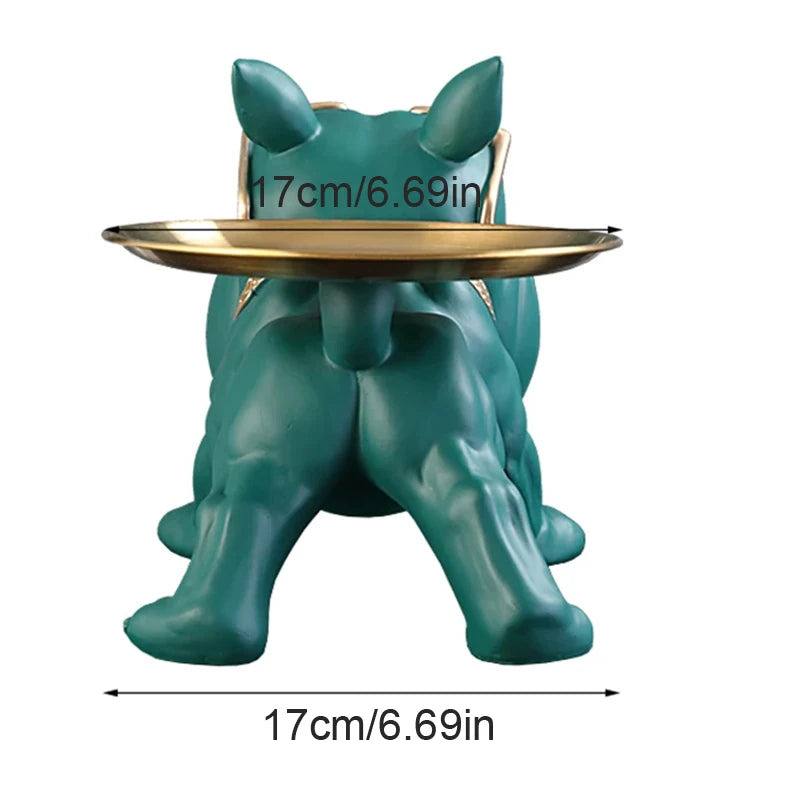 Home Decor Bulldog Figurine Dog Statue Storage Box Animal Ornament Art Sculpture