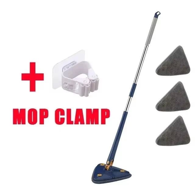 Rotatable Telescopic Triangle Mop 360° Spin Squeeze For Home Floor Ceiling
