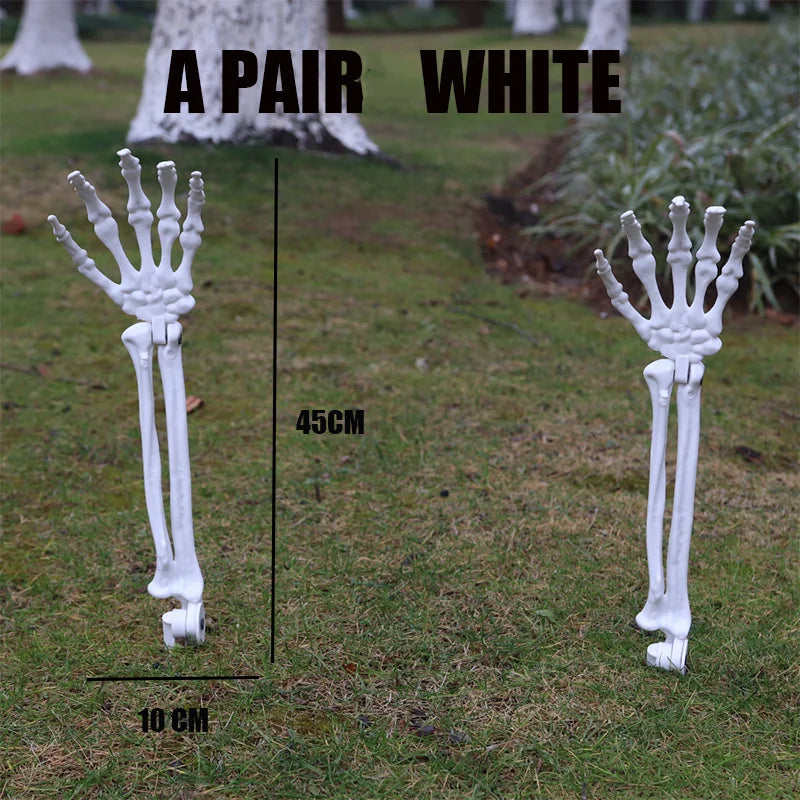 Halloween Home Decor Skeleton Head Outdoor Scary Props Realistic Skull Prank