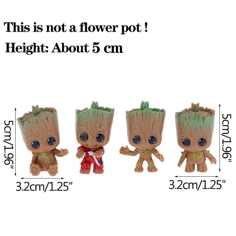 Office Desktop Display Cartoon Groot Figurines Handicrafts Decor