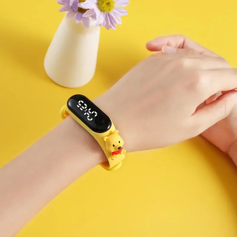 Disney Stitch Spider Man Cartoon Waterproof Watches For Kids LED Electronic Sport Watch