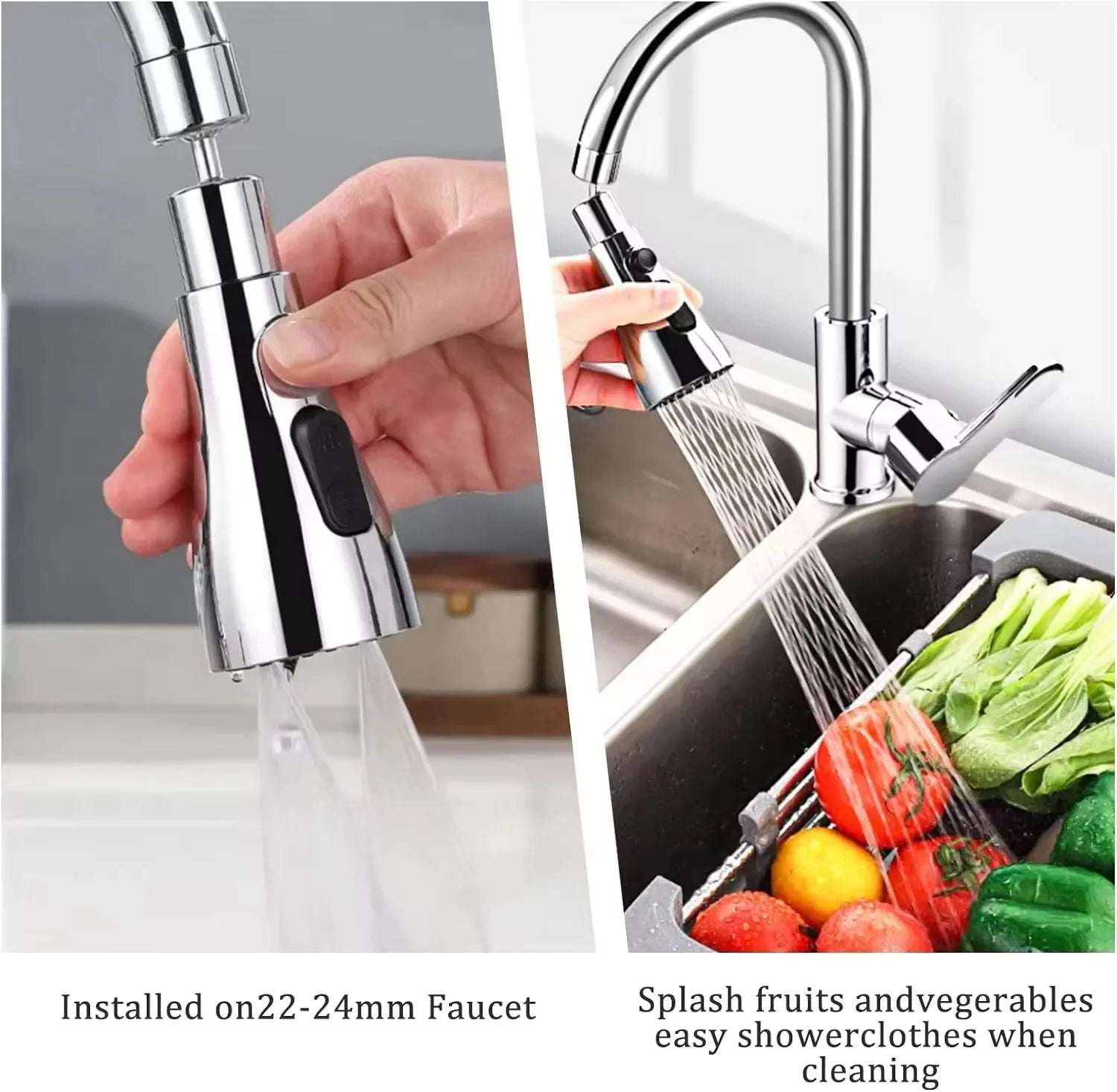 Universal 360° Rotate 3 In 1 Kitchen Faucet Sink Mixer Tap