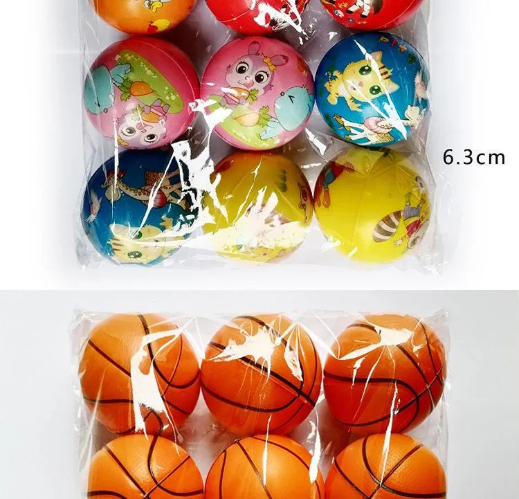 6PCS 6.3cm facial expression foam PU extrusion sports decompression children's toy