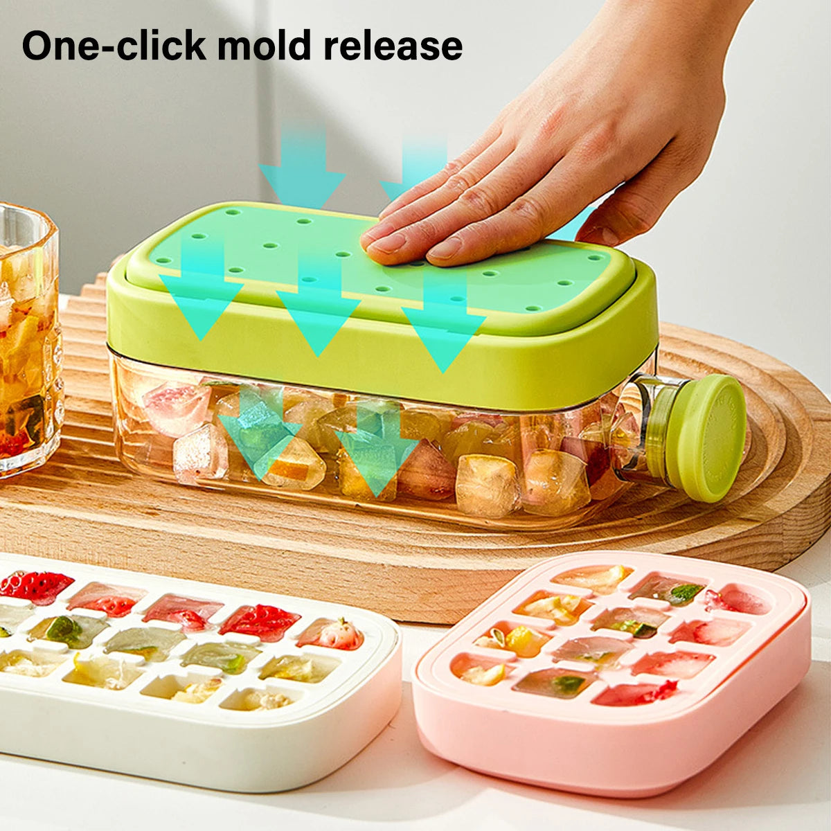 2-in-1 Silicone Ice Cube With Straw Food-grade Ice Maker Kettle Pressing Mold Ice Drink Bottle