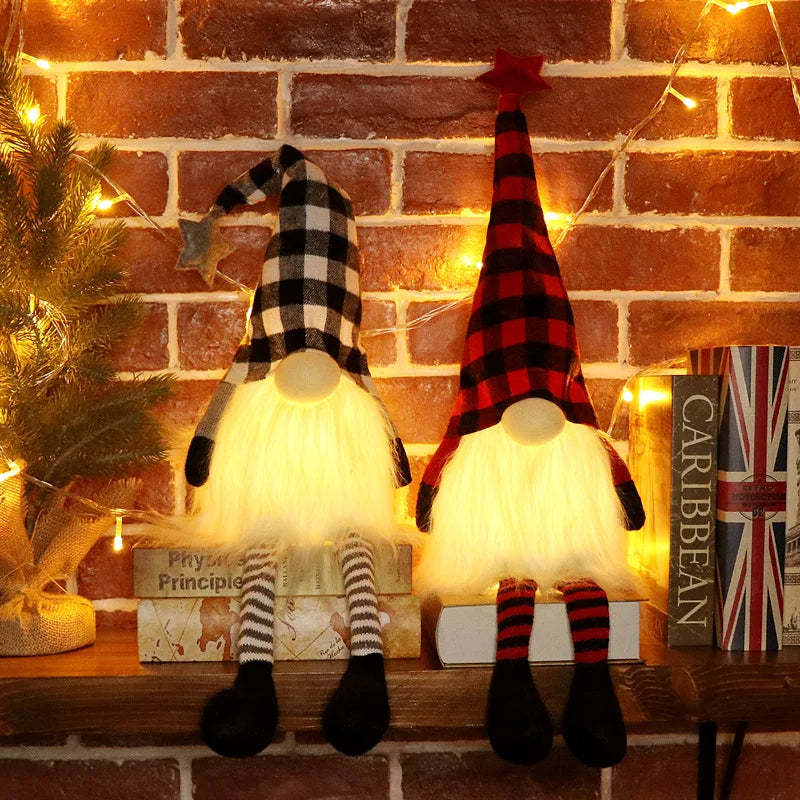 20/30cm LED Faceless Doll Elf Gnome with Lights Festive Decoration Home Navidad Gift