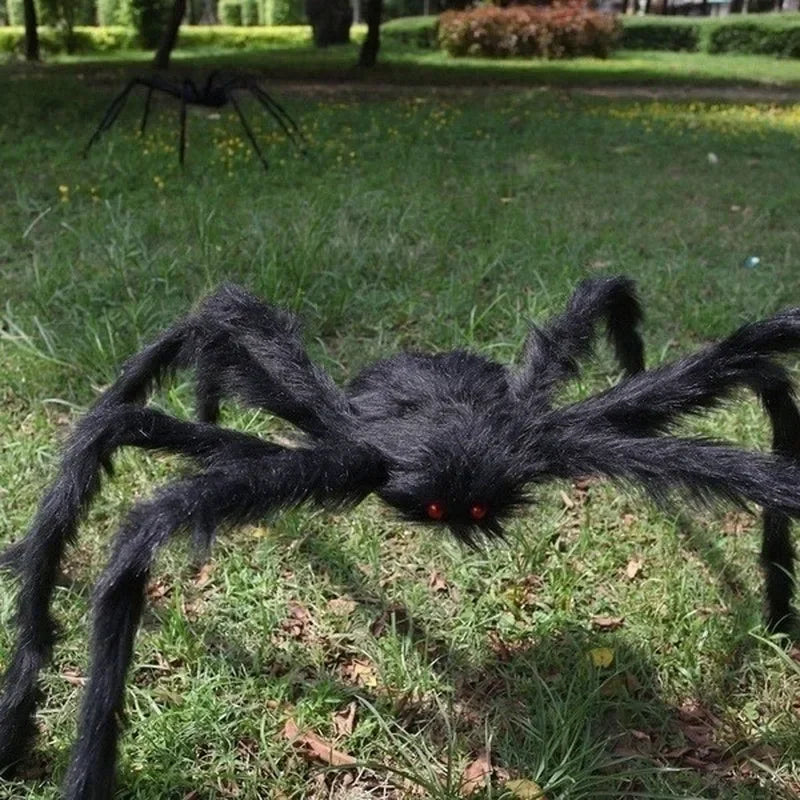 Horror Halloween Giant Black Spider Decoration Haunted House Party Props