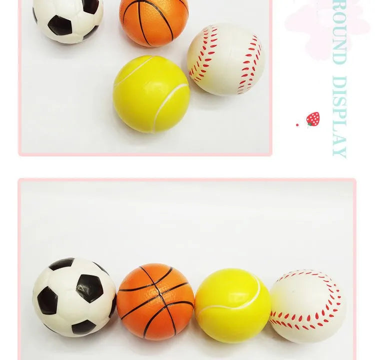 6PCS 6.3cm facial expression foam PU extrusion sports decompression children's toy