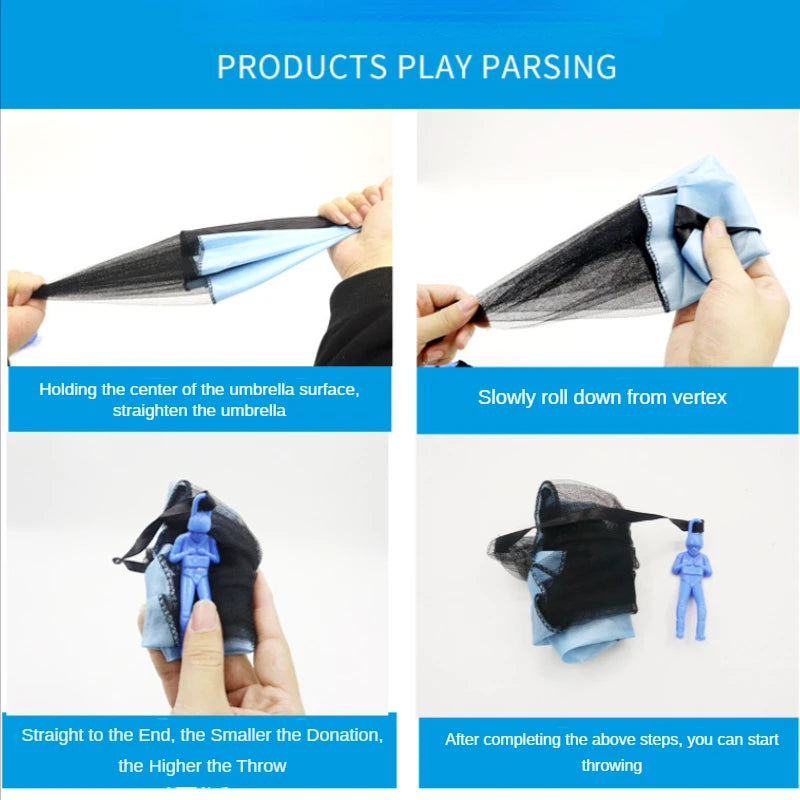 Decompression Mini Parachute Indoor Outdoor Sport Toy for Parent-child
