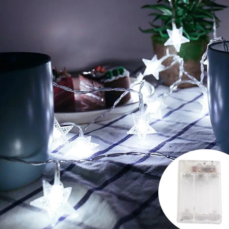 LED String Outdoor Star Chain Lights Bulb Fairy Lights for Home Garden Christmas Decor