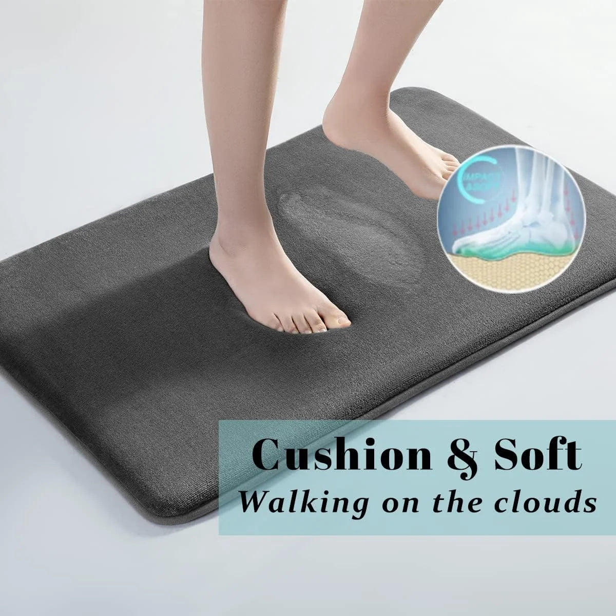 Super absorbent floor mat, bath mat, door mat anti slip coral velvet