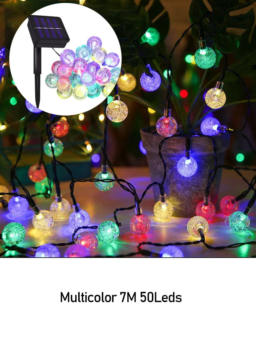 Illuminate Outdoors with Solar Crystal Globe Ball Fairy Lamps