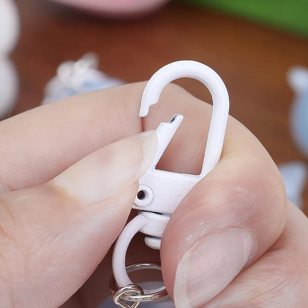 Halloween Keychain Glow-in-the-Dark Cartoon Jelly Doll Pendant Headphone Case Decor