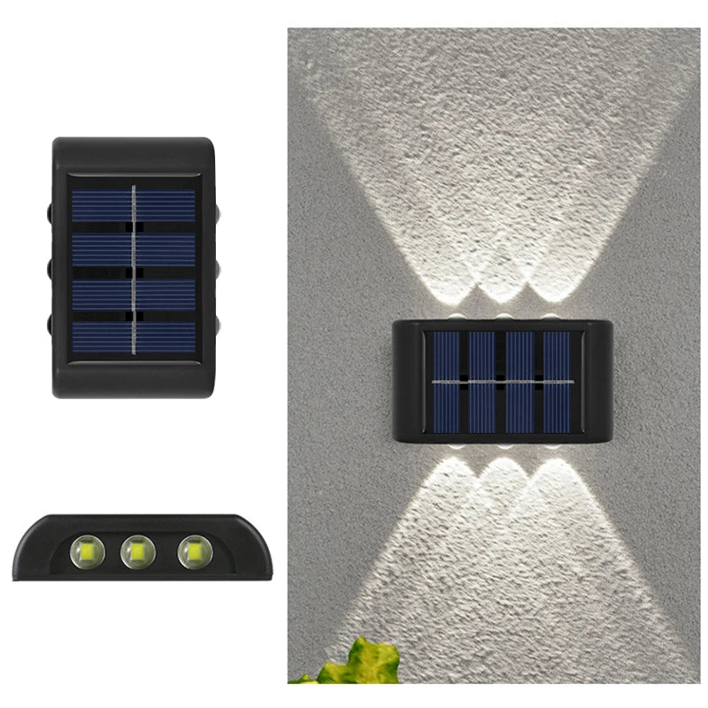 6 LED Outdoor Solar Wall Lights