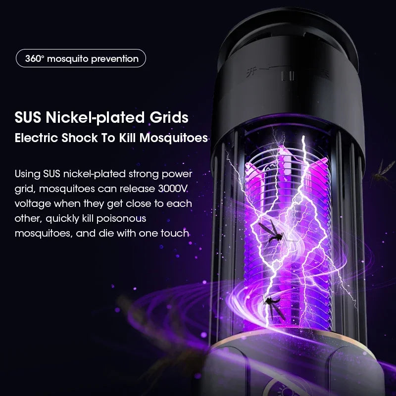 Mosquito Killer Lamp Insect Fly Trap Camping Lantern Usb Timing Electric Mosquito Swatter